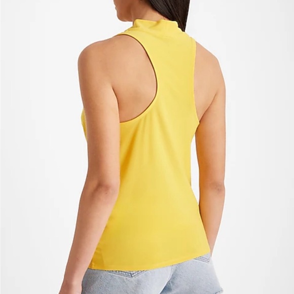 Express Sunlit Yellow Cowl Neck Tank Top - Picture 2 of 7